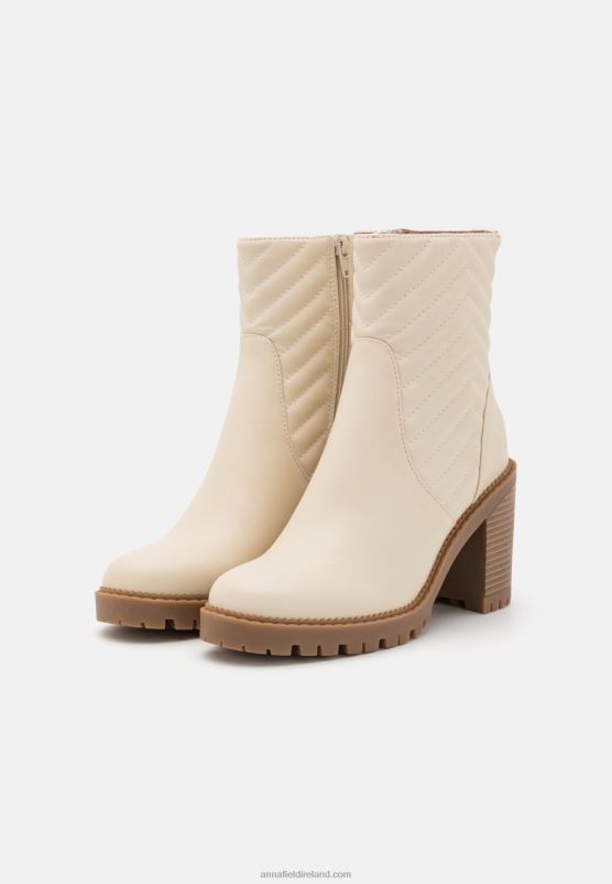 Z62T1950 Women Anna Field Classic Ankle Boots Offwhite