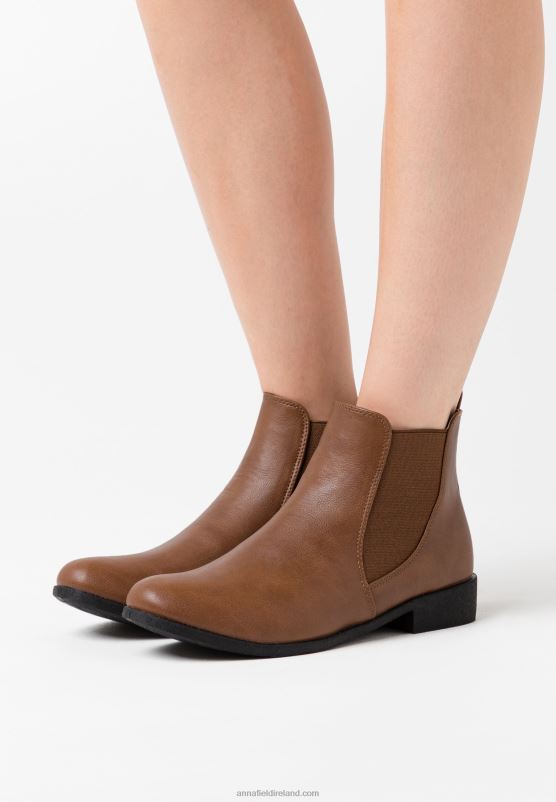 Z62T1956 Women Anna Field Ankle Boots Cognac