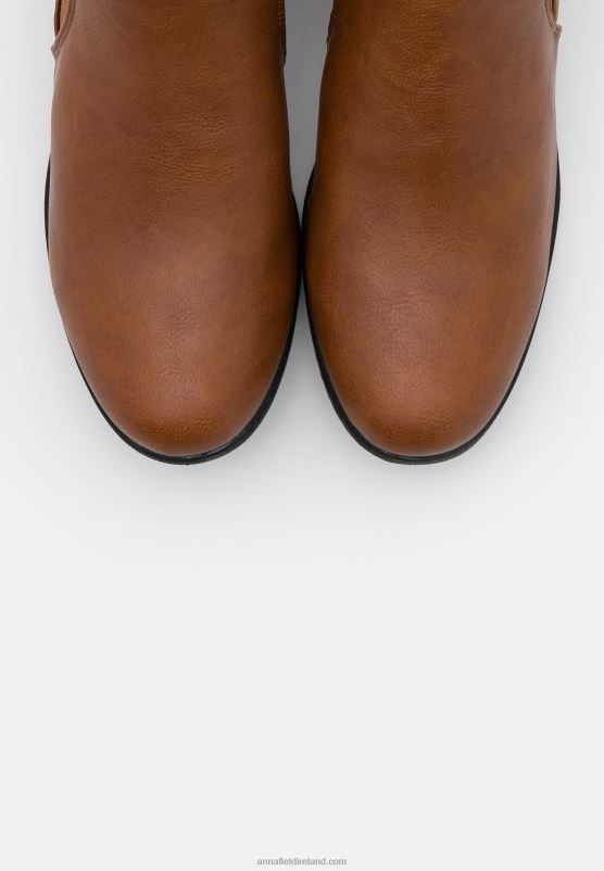 Z62T1956 Women Anna Field Ankle Boots Cognac