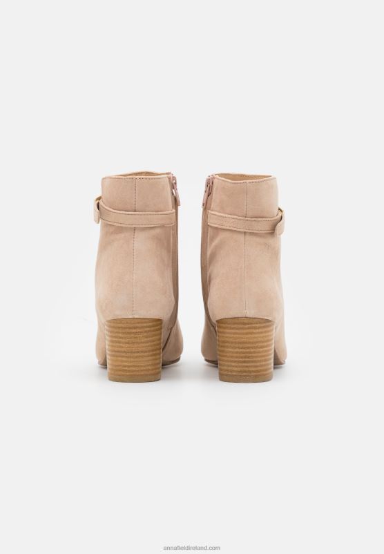 Z62T1962 Women Anna Field Leather Classic Ankle Boots Beige