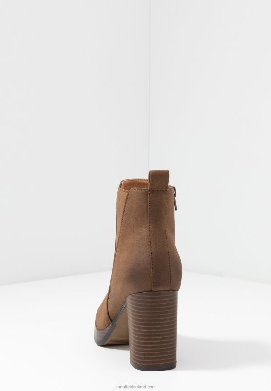 Z62T1991 Women Anna Field Ankle Boots Cognac