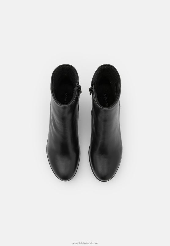 Z62T1993 Women Anna Field Leather Winter Boot Ankle Boots Black