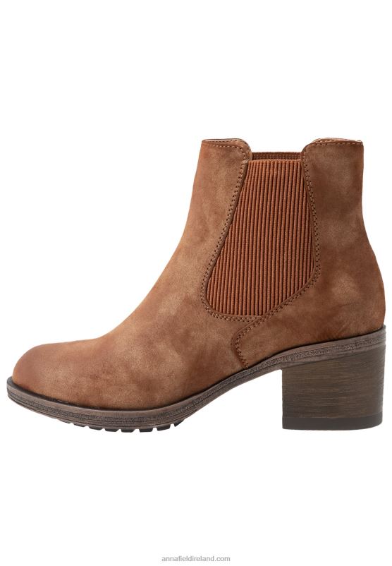 Z62T1994 Women Anna Field Ankle Boots Cognac