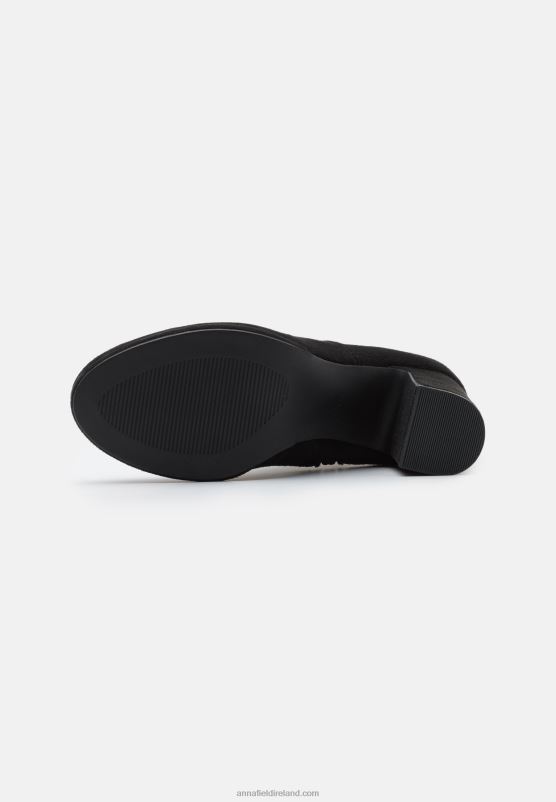 Z62T1997 Women Anna Field High Heeled Ankle Boots Black