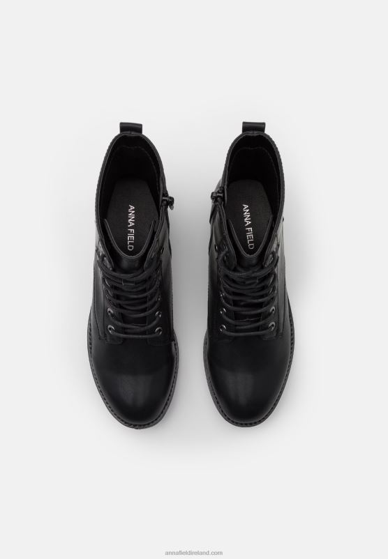 Z62T2013 Women Anna Field Lace-Up Ankle Boots Black