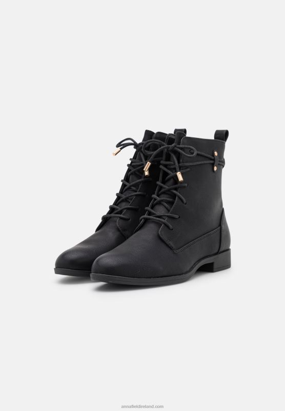 Z62T2016 Women Anna Field Lace-Up Ankle Boots Black