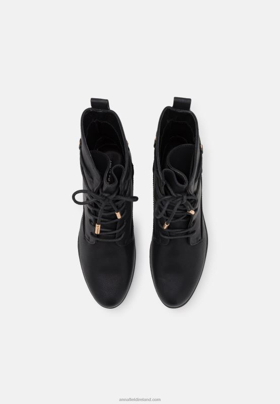 Z62T2016 Women Anna Field Lace-Up Ankle Boots Black