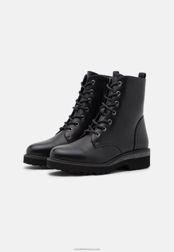 Z62T2019 Women Anna Field Lace-Up Ankle Boots Black