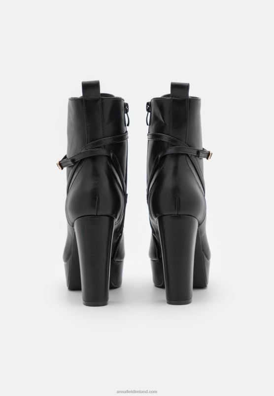 Z62T2020 Women Anna Field Lace-Up Ankle Boots Black