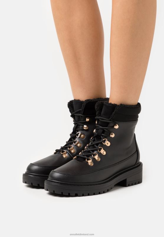 Z62T2030 Women Anna Field Winter Boot Lace-Up Ankle Boots Black