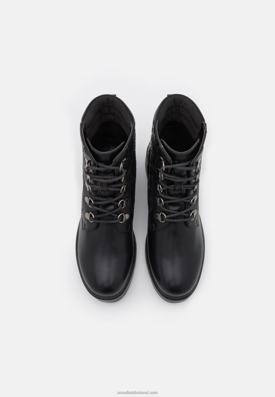 Z62T2035 Women Anna Field Wedge Ankle Boots Black