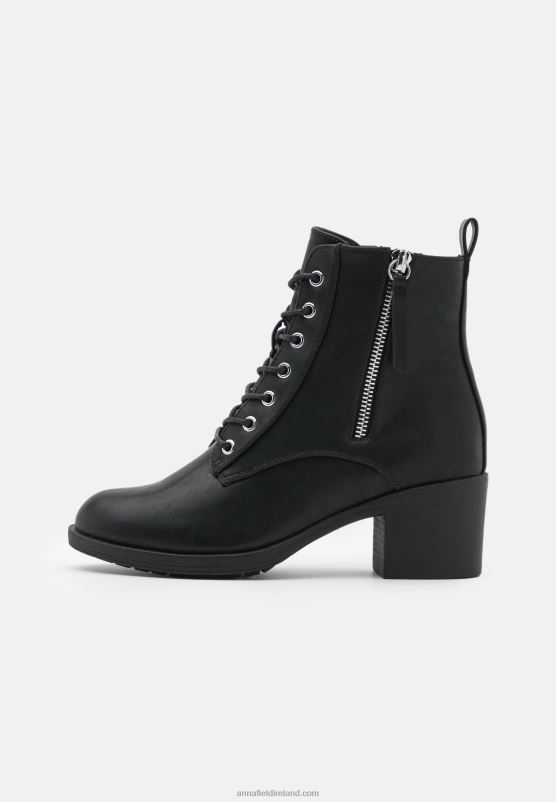 Z62T2040 Women Anna Field Lace-Up Ankle Boots Black