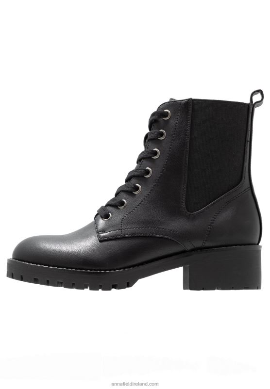 Z62T2041 Women Anna Field Comfort Lace-Up Ankle Boots Black