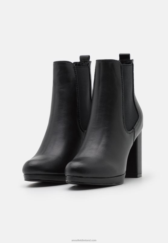 Z62T2054 Women Anna Field High Heeled Ankle Boots Black