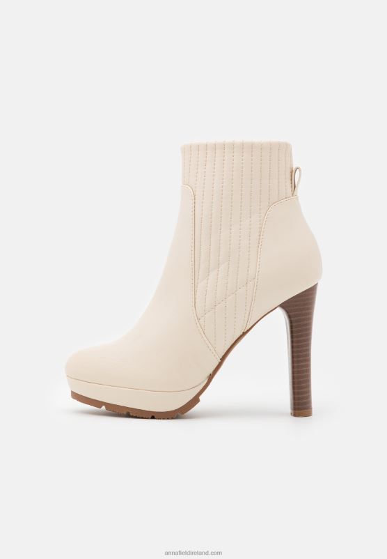 Z62T2058 Women Anna Field Platform Ankle Boots Offwhite