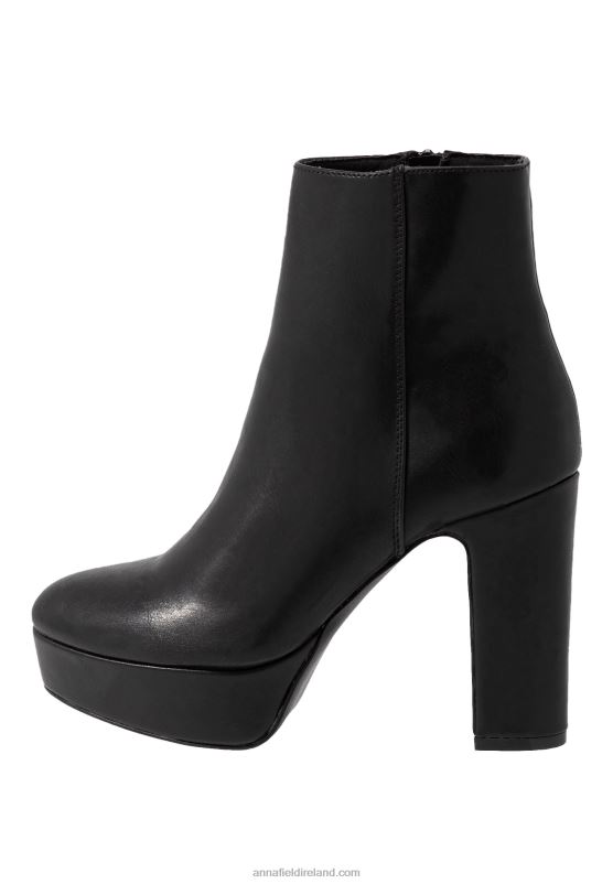 Z62T2059 Women Anna Field High Heeled Ankle Boots Black
