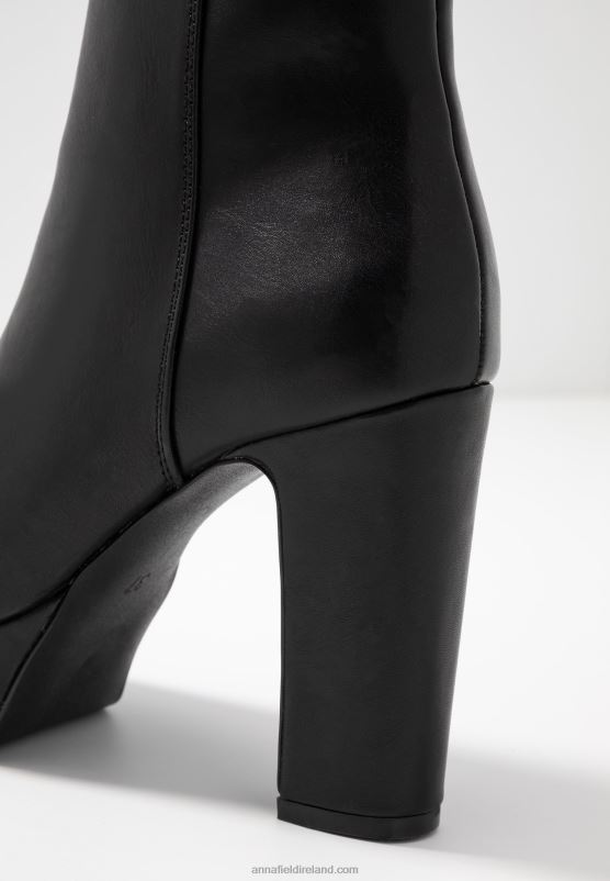 Z62T2059 Women Anna Field High Heeled Ankle Boots Black