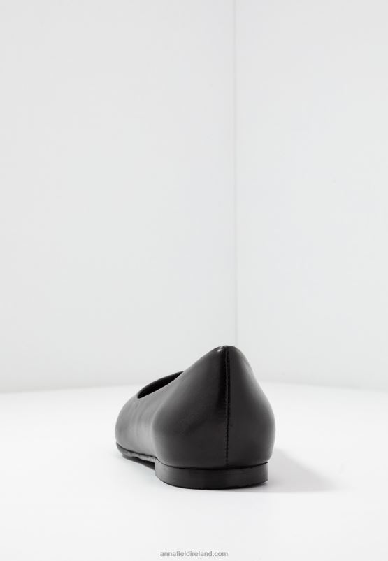 Z62T2077 Women Anna Field Leather Ballet Pumps Black