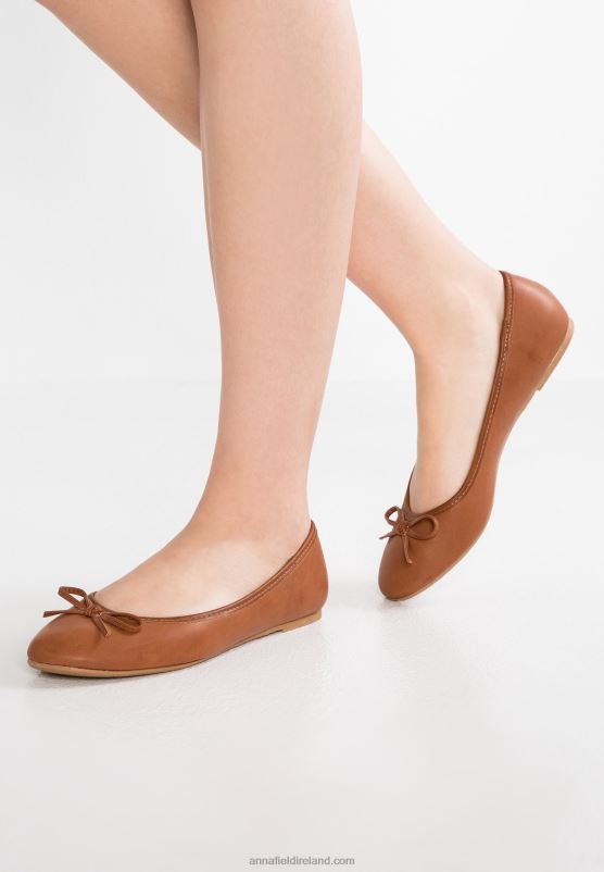 Z62T2088 Women Anna Field Ballet Pumps Cognac