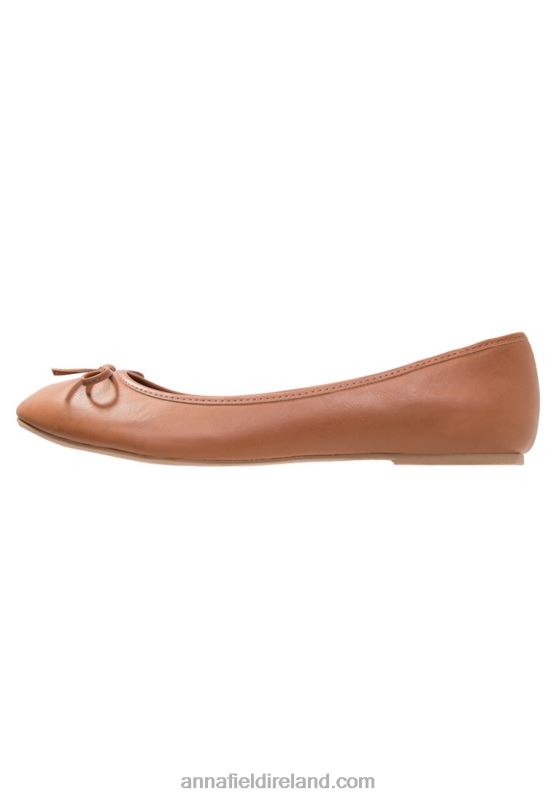 Z62T2088 Women Anna Field Ballet Pumps Cognac