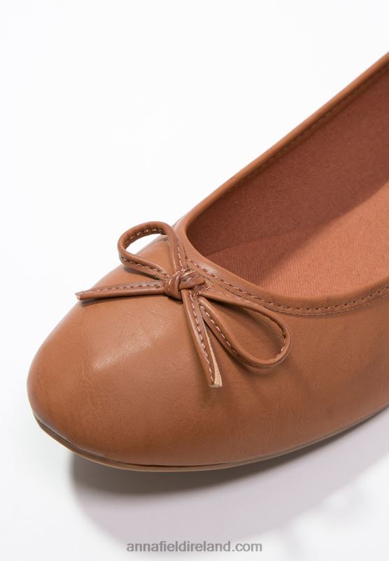 Z62T2088 Women Anna Field Ballet Pumps Cognac