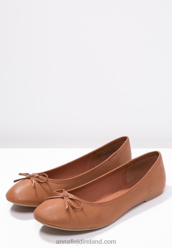 Z62T2088 Women Anna Field Ballet Pumps Cognac