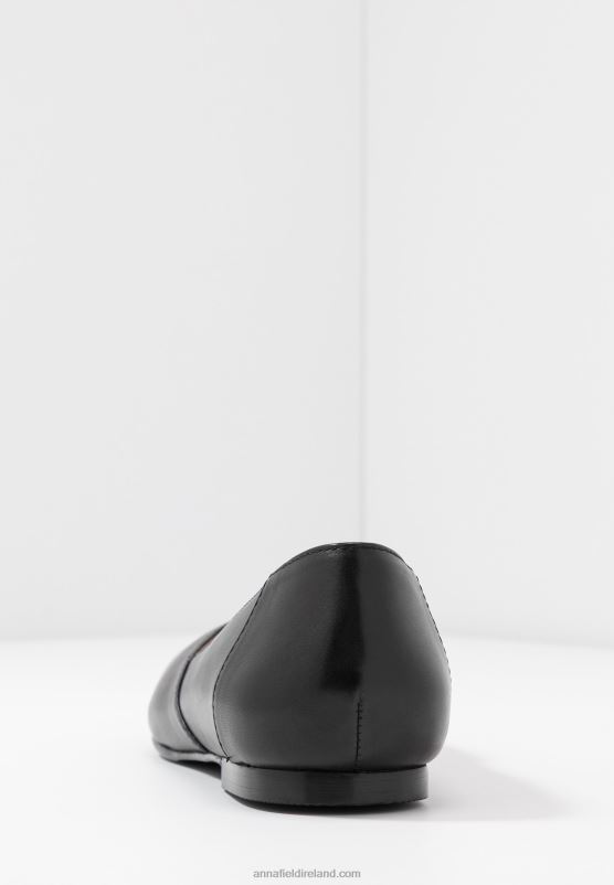 Z62T2090 Women Anna Field Leather Ballerinas Ballet Pumps Black