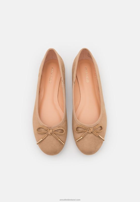 Z62T2095 Women Anna Field Ballet Pumps Taupe