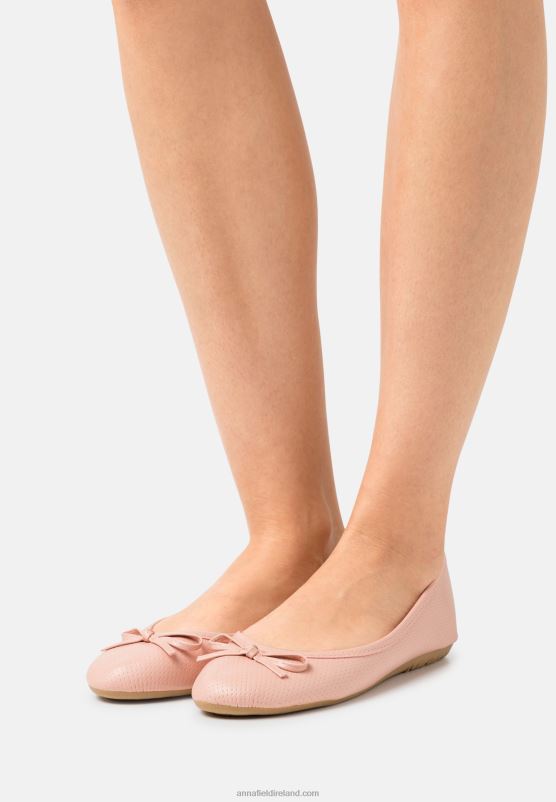 Z62T2096 Women Anna Field 2 Pack Ballet Pumps Gold/Pink