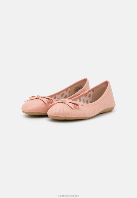 Z62T2096 Women Anna Field 2 Pack Ballet Pumps Gold/Pink