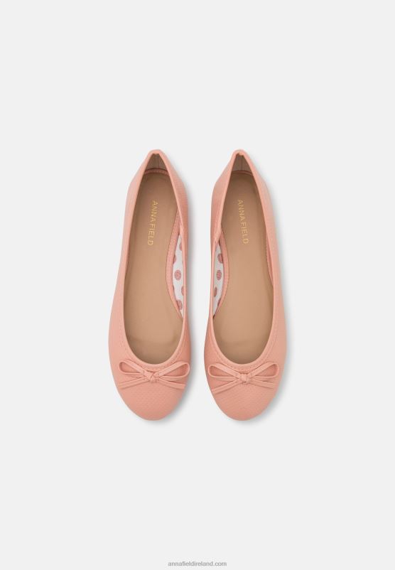 Z62T2096 Women Anna Field 2 Pack Ballet Pumps Gold/Pink