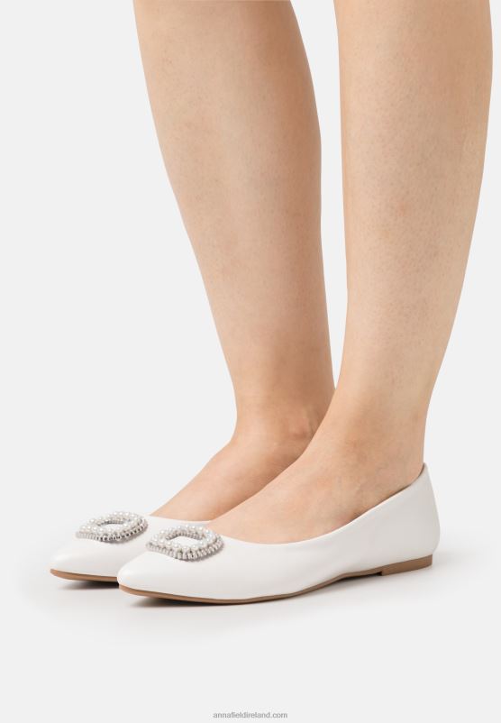 Z62T2098 Women Anna Field Ballet Pumps White