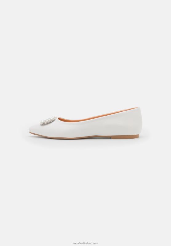 Z62T2098 Women Anna Field Ballet Pumps White