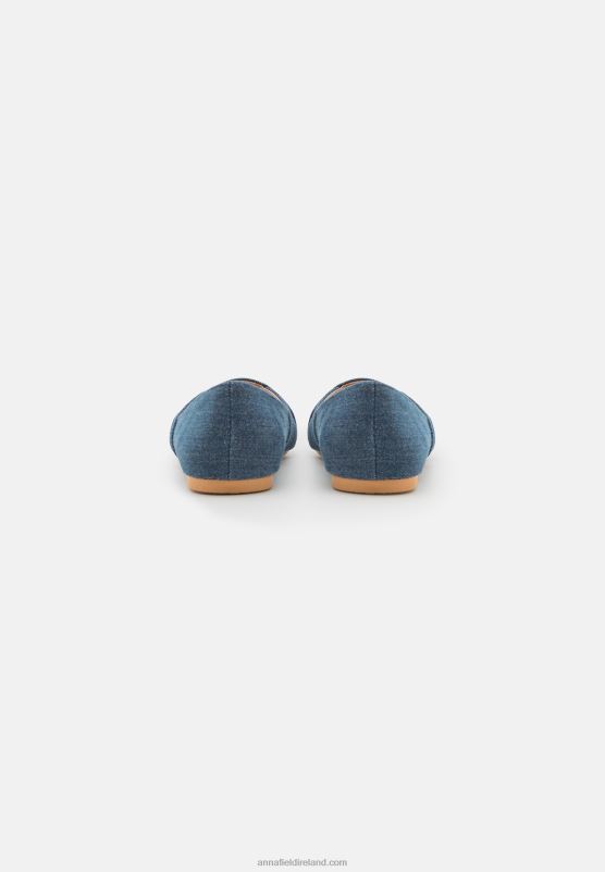 Z62T2120 Women Anna Field Peeptoe Ballet Pumps Blue