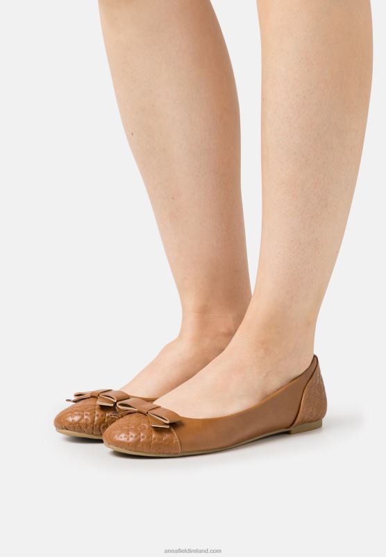 Z62T2123 Women Anna Field Ballet Pumps Cognac