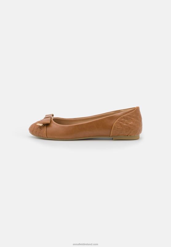Z62T2123 Women Anna Field Ballet Pumps Cognac