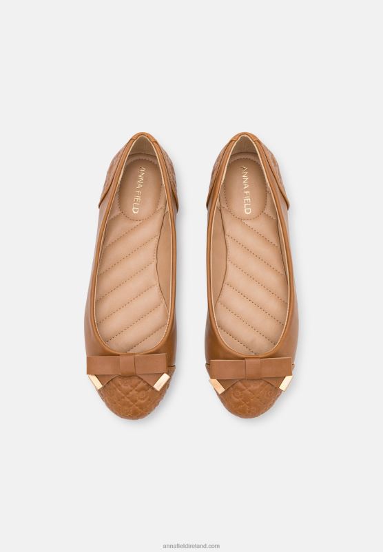 Z62T2123 Women Anna Field Ballet Pumps Cognac