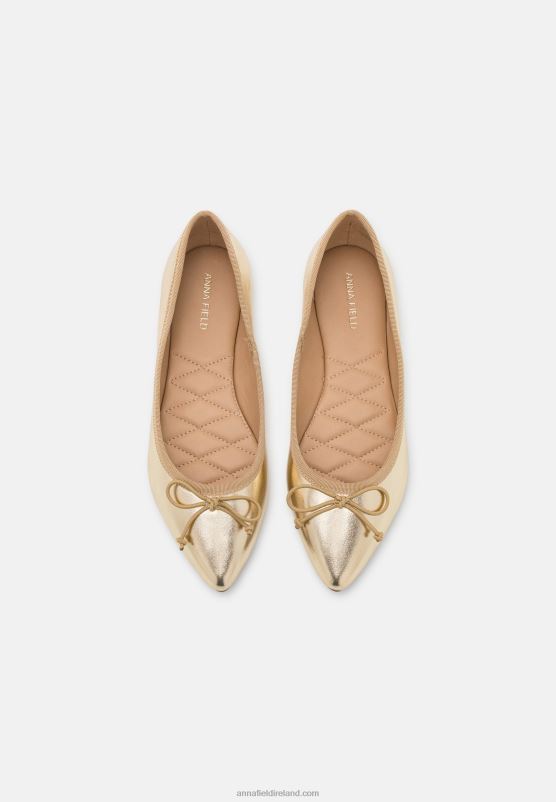 Z62T2136 Women Anna Field Ballet Pumps Gold