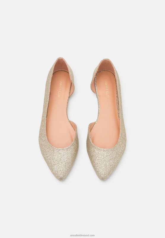 Z62T2146 Women Anna Field Ballet Pumps Gold