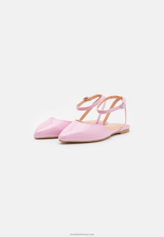 Z62T2177 Women Anna Field Ankle Strap Ballet Pumps Pink