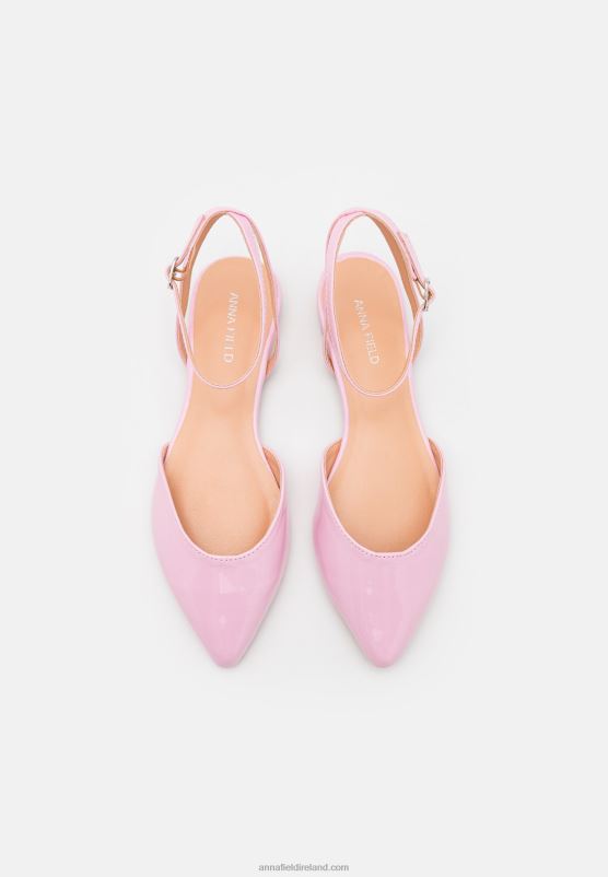 Z62T2177 Women Anna Field Ankle Strap Ballet Pumps Pink