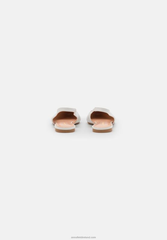 Z62T2181 Women Anna Field Slingback Ballet Pumps White