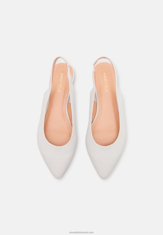 Z62T2181 Women Anna Field Slingback Ballet Pumps White