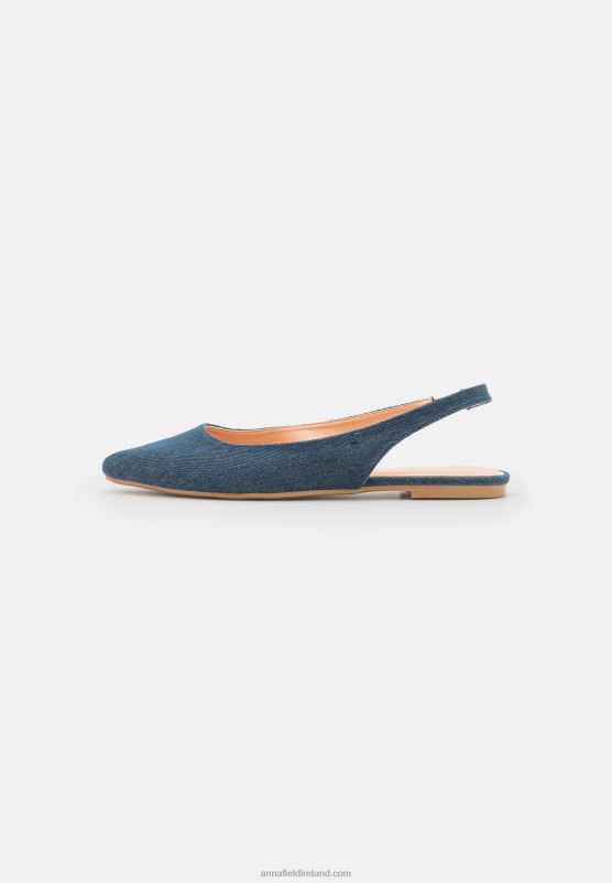 Z62T2183 Women Anna Field Slingback Ballet Pumps Blue