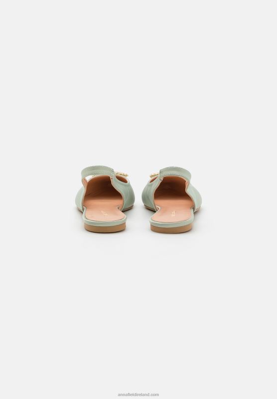 Z62T2186 Women Anna Field Slingback Ballet Pumps Green