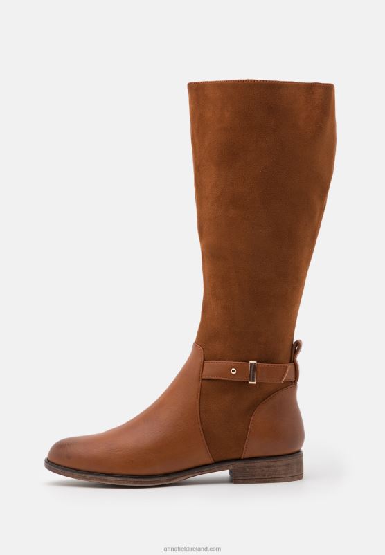 Z62T2190 Women Anna Field Boots Cognac