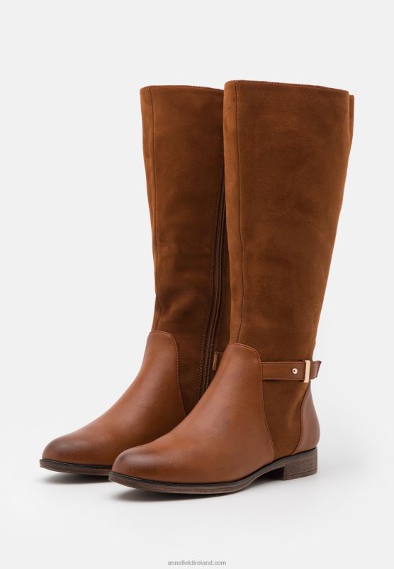 Z62T2190 Women Anna Field Boots Cognac