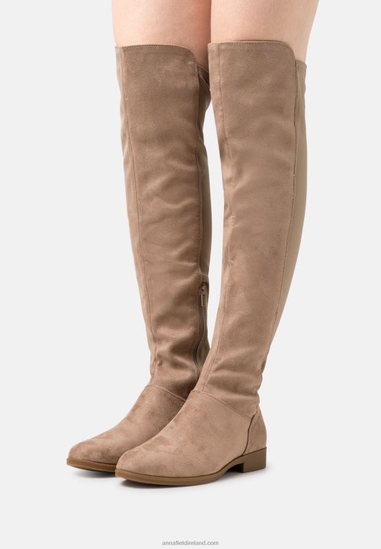 Z62T2237 Women Anna Field Over-The-Knee Boots Beige