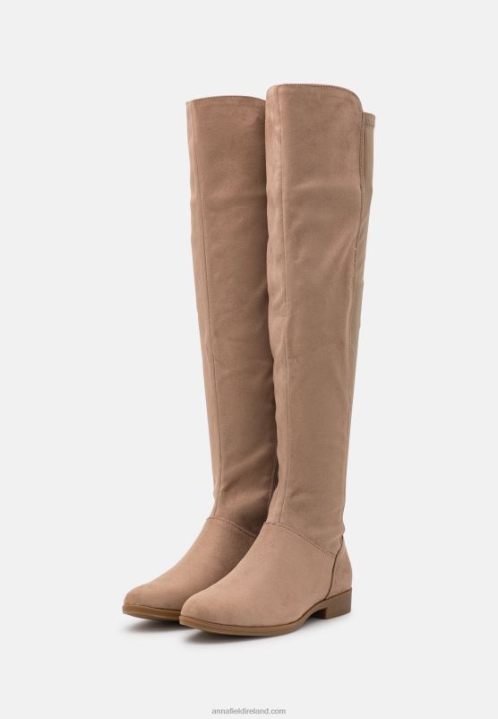 Z62T2237 Women Anna Field Over-The-Knee Boots Beige