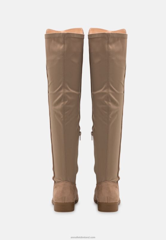 Z62T2237 Women Anna Field Over-The-Knee Boots Beige